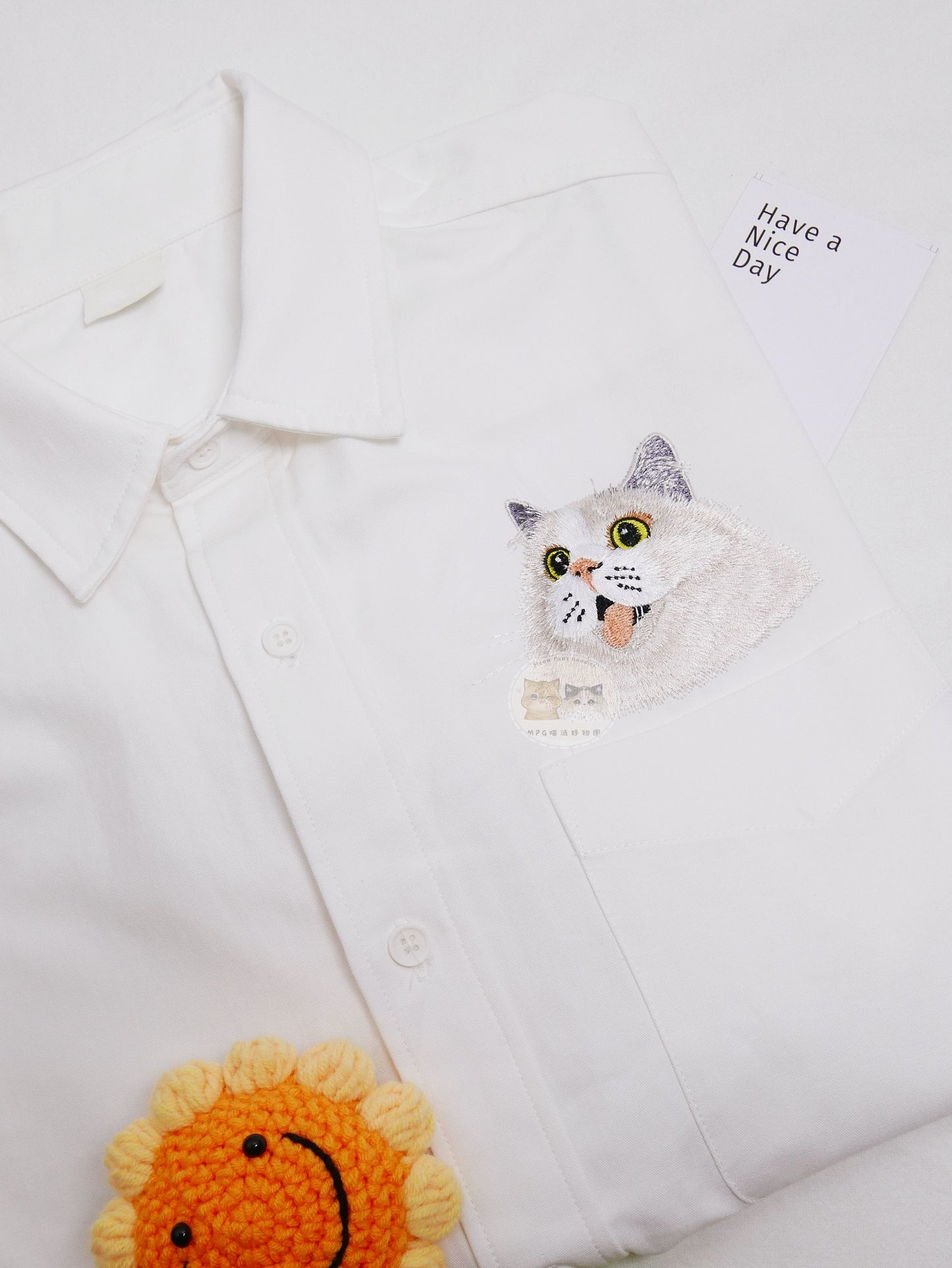 客製化寵物刺繡襯衫 (短袖)