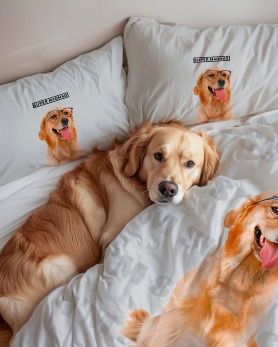 客製化寵物圖案被套枕套(三件套)