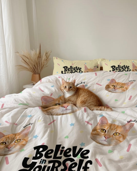 客製化寵物圖案被套枕套(三件套)