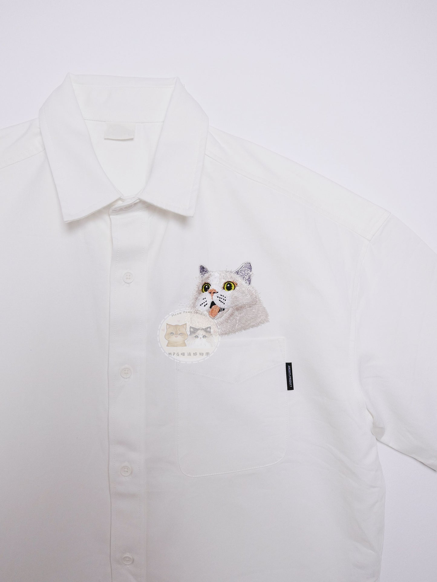 客製化寵物刺繡襯衫 (短袖)