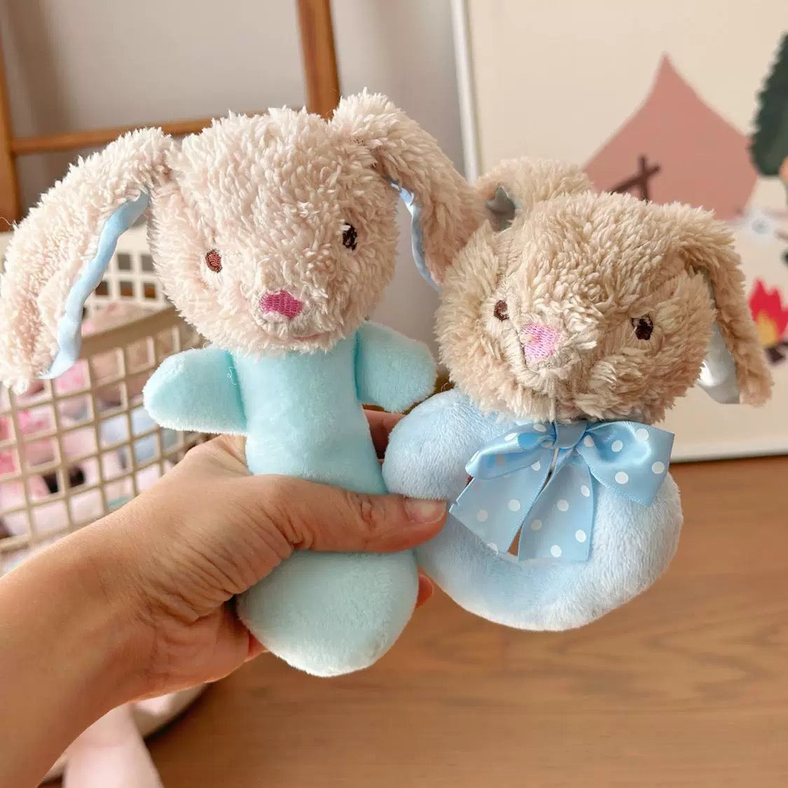 No.340【寵物玩具】可愛小兔子幼犬小狗搖鈴發聲玩具