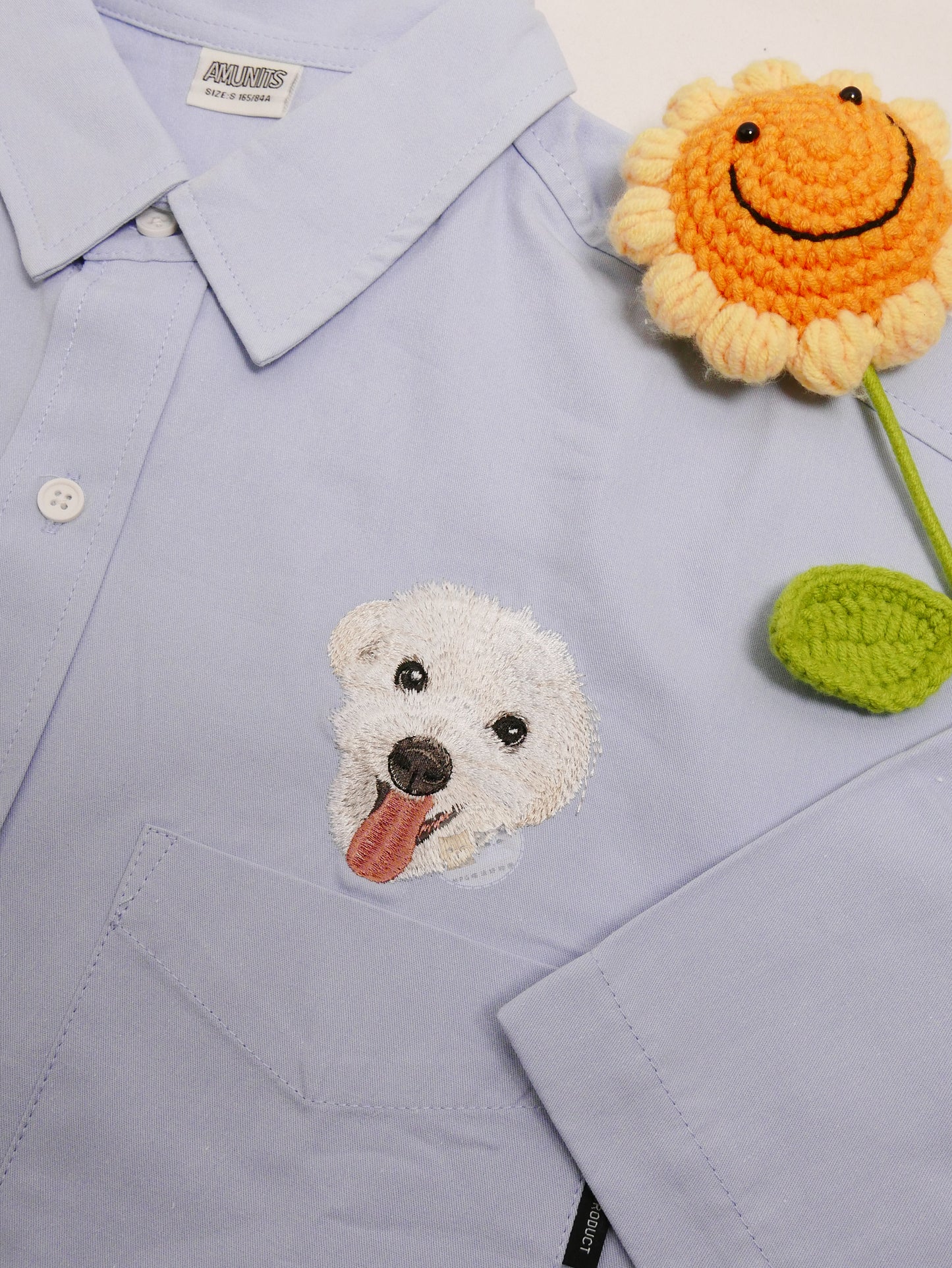 客製化寵物刺繡襯衫 (短袖)