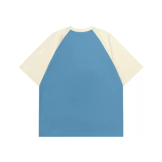 美式復古小狗印花落肩款oversize寬鬆版短袖