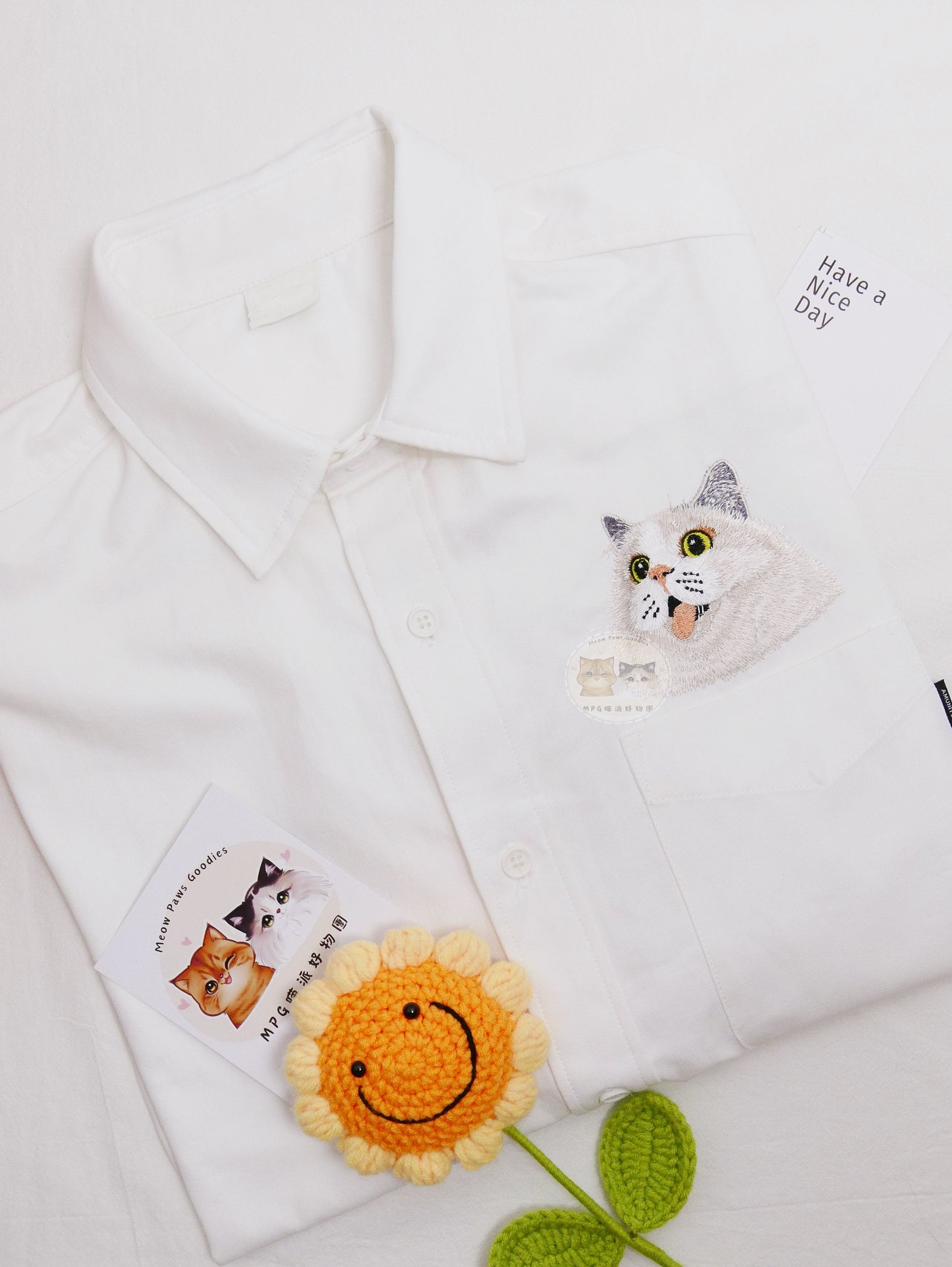 客製化寵物刺繡襯衫 (短袖)