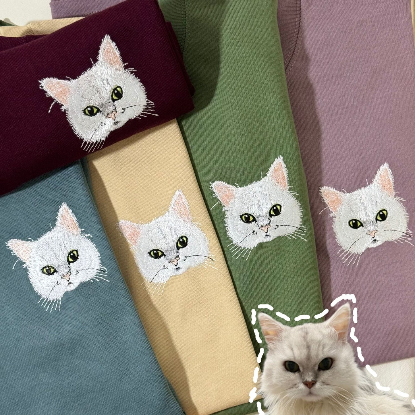 客製化寵物刺繡T恤短袖