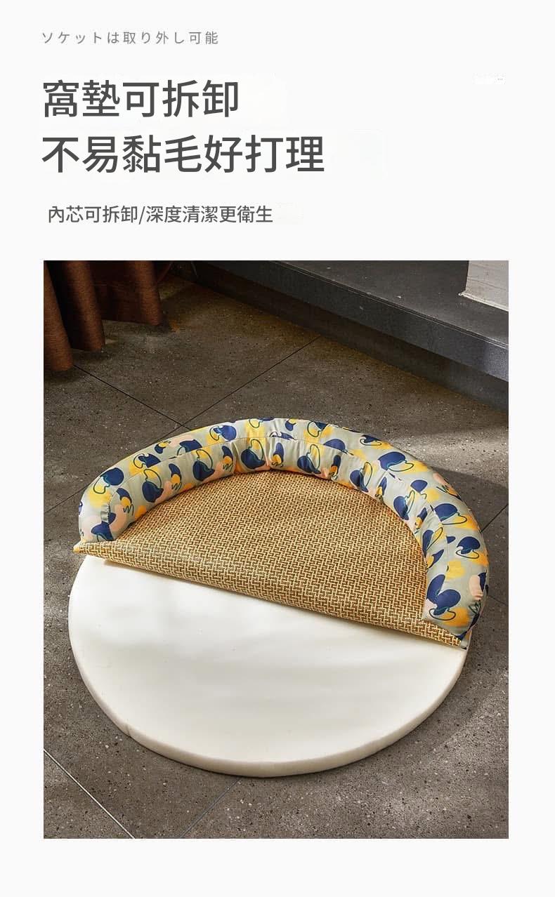 No.250【寵物窩墊】竹編可拆卸水洗涼窩