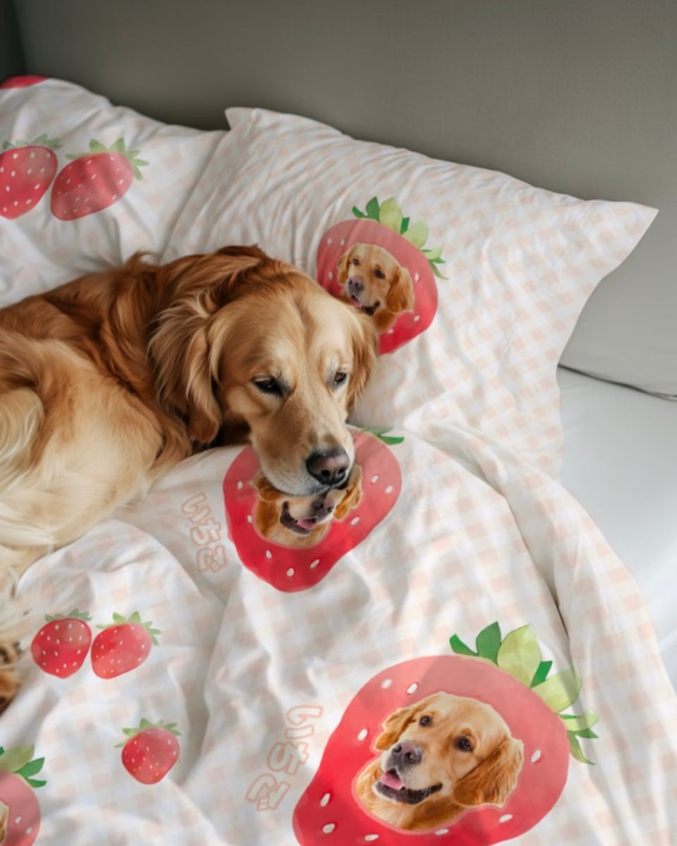 客製化寵物圖案被套枕套（三件套）