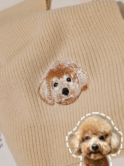 客製化寵物刺繡圍巾
