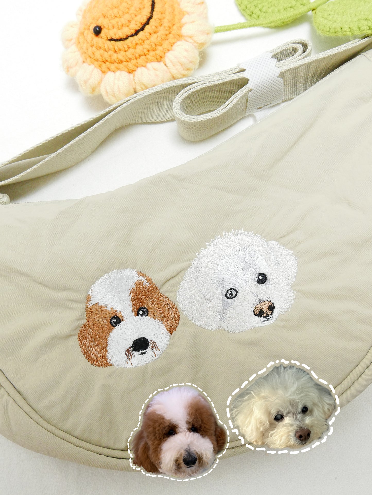 客製化寵物刺繡餃子包