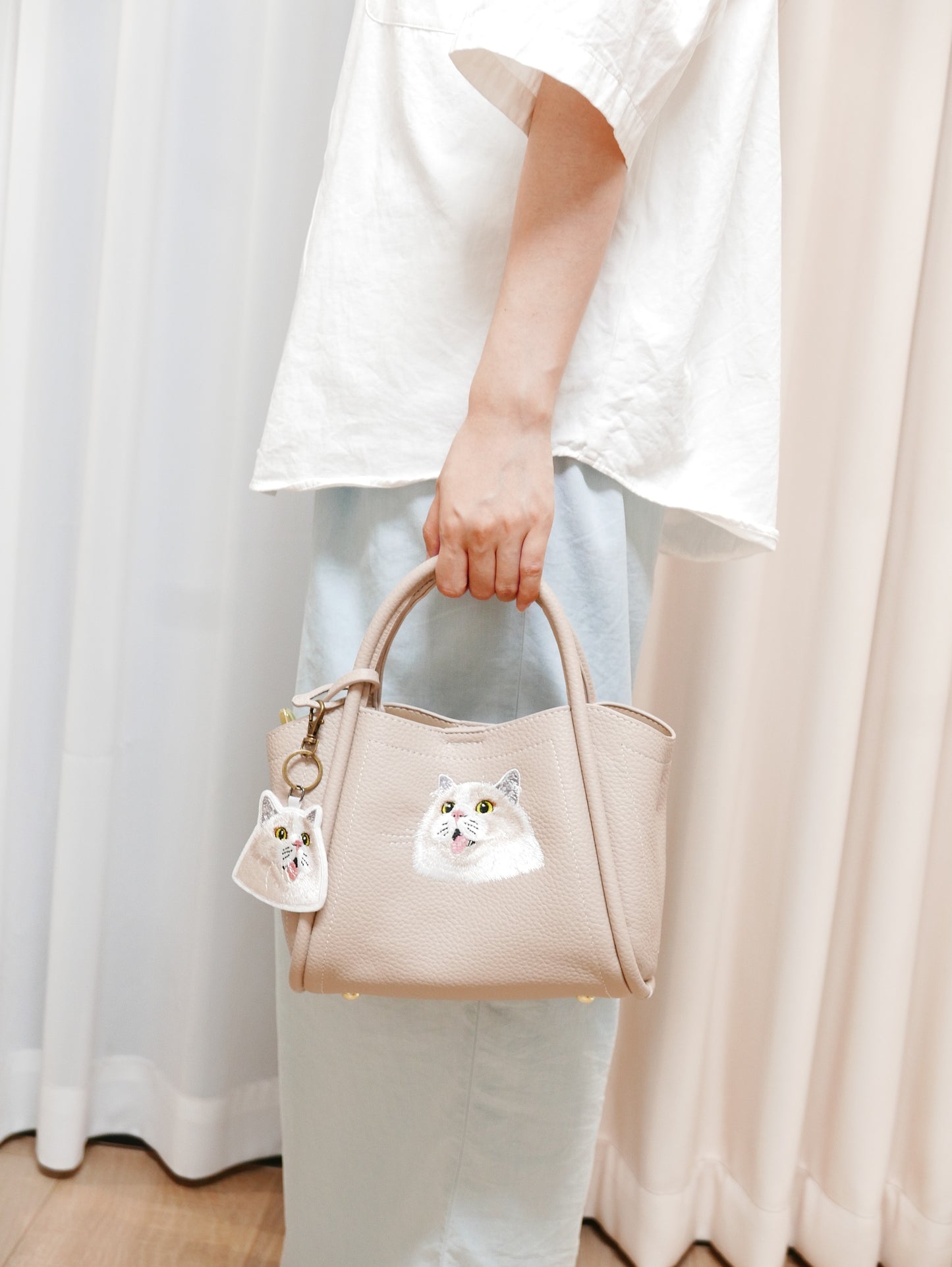 客製化寵物刺繡菜籃子皮包