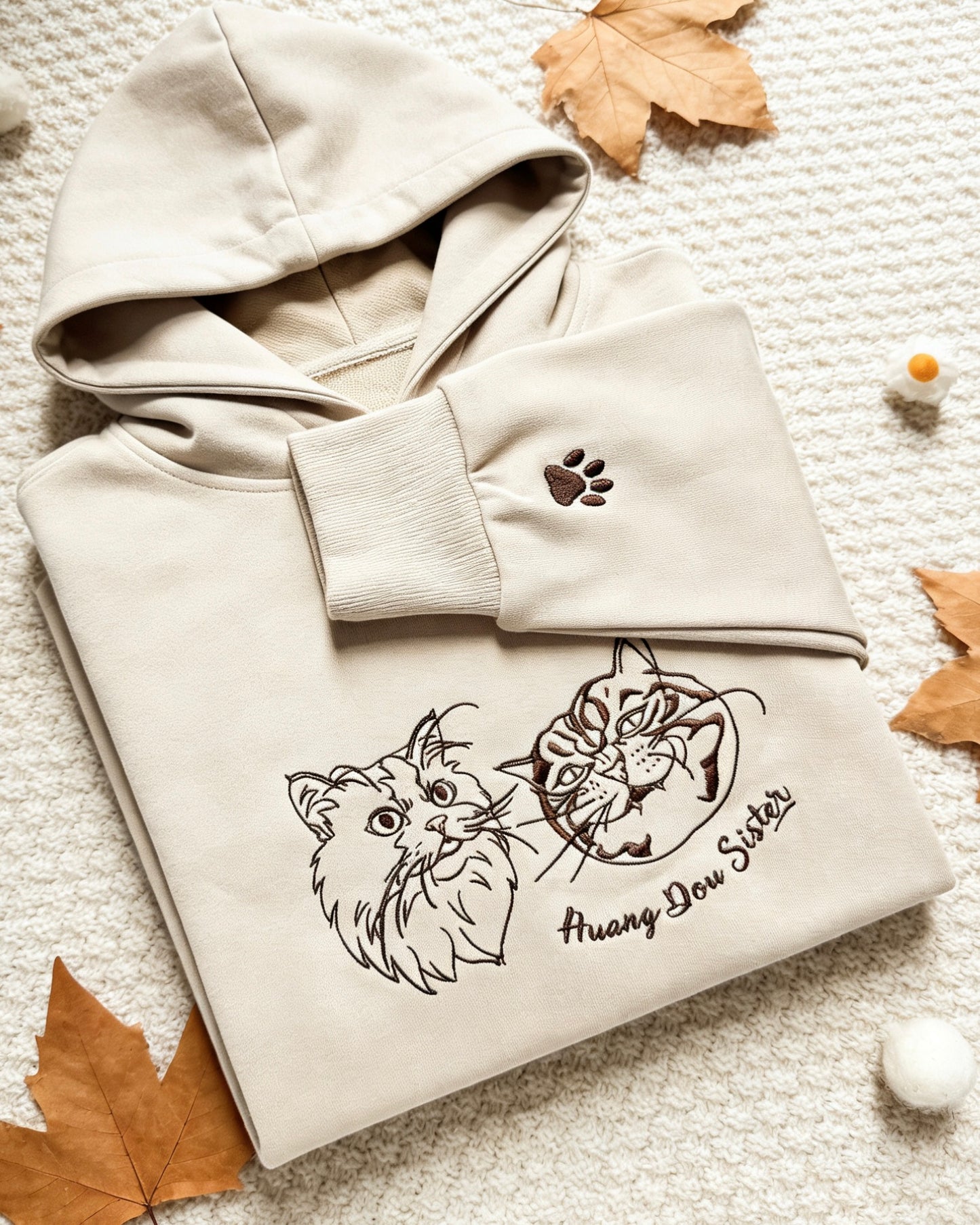 線稿風格寵物刺繡介紹