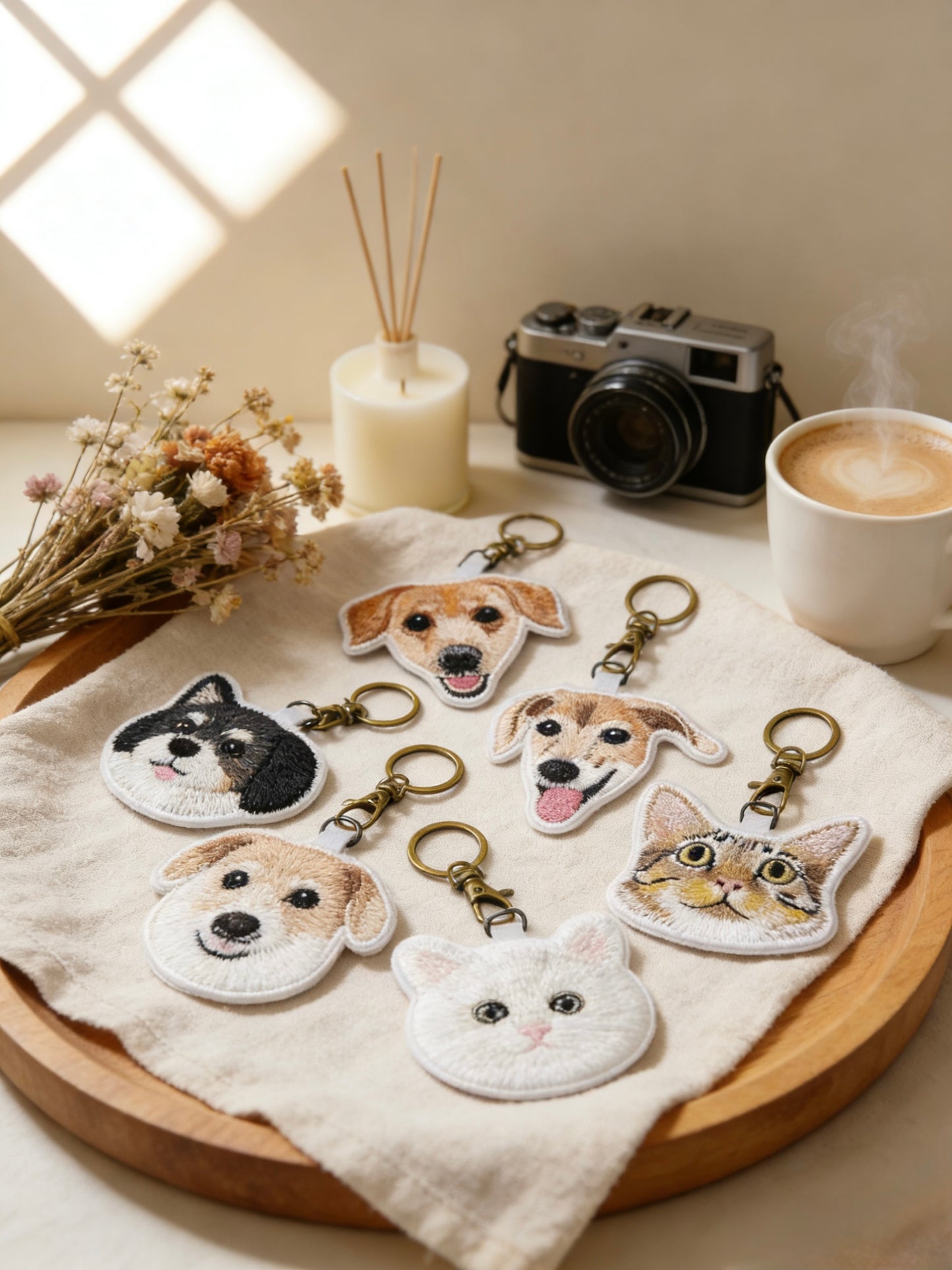 客製化寵物刺繡鑰匙圈