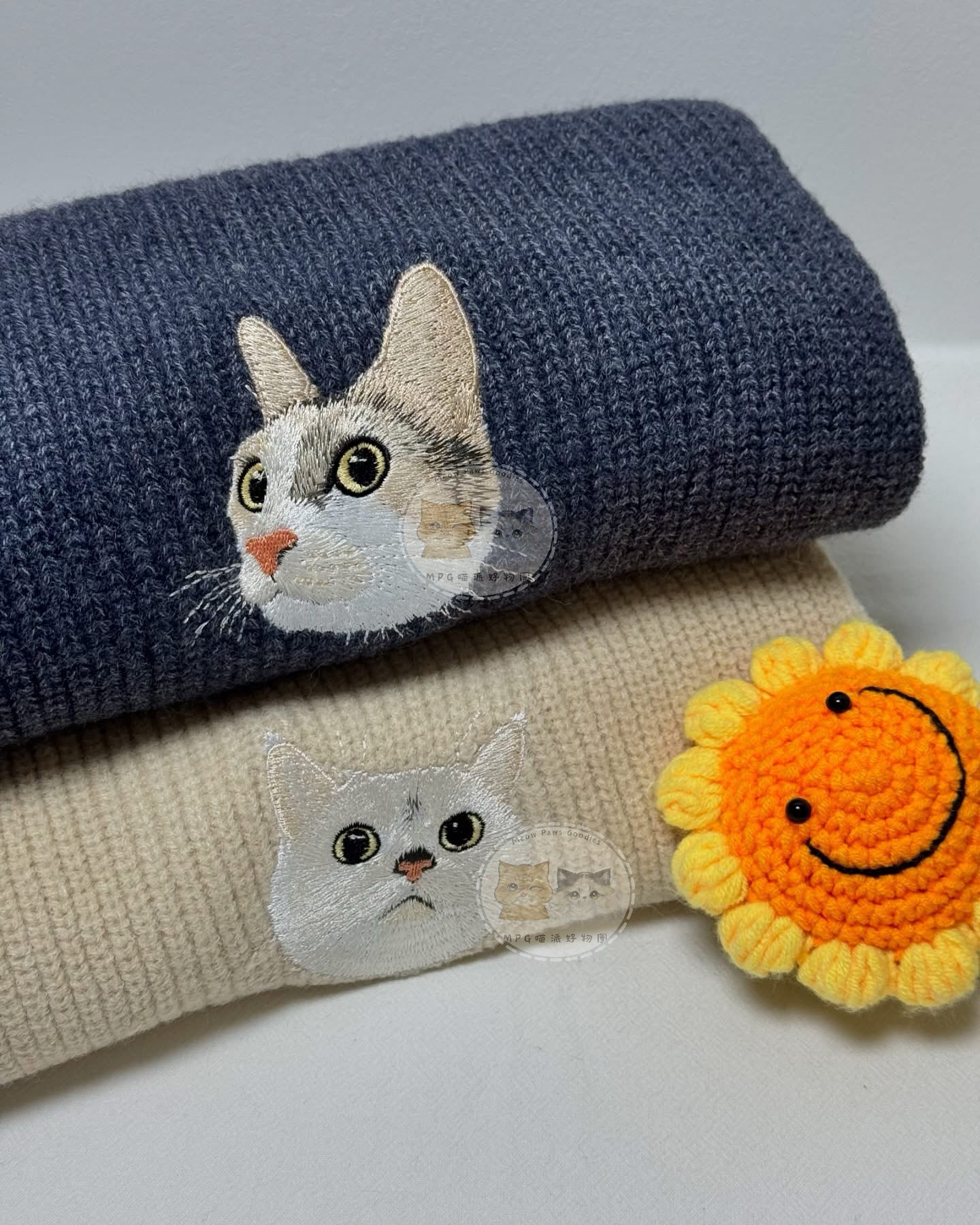 客製化寵物刺繡圍巾