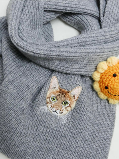 客製化寵物刺繡圍巾