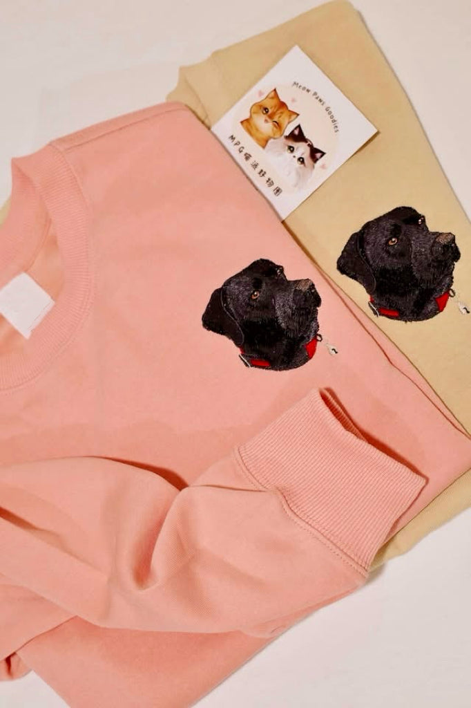 客製化毛孩刺繡大學T