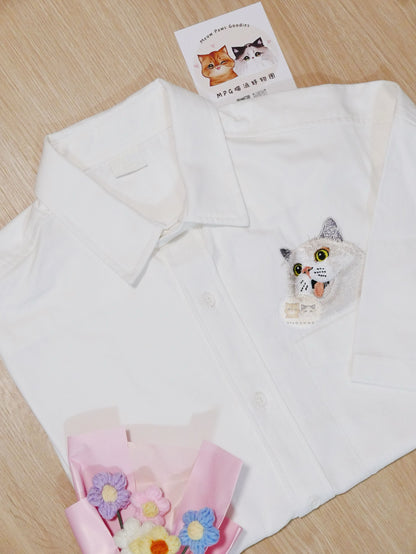 客製化寵物刺繡襯衫 (短袖)