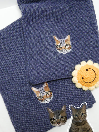 客製化寵物刺繡圍巾