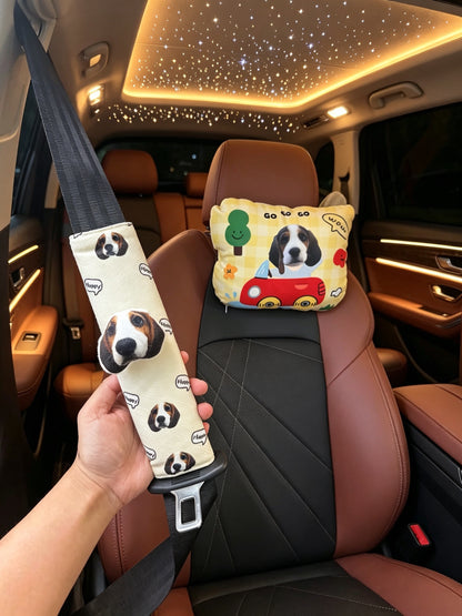 客製汽車安全帶護肩｜可印小孩、狗狗、貓咪照片