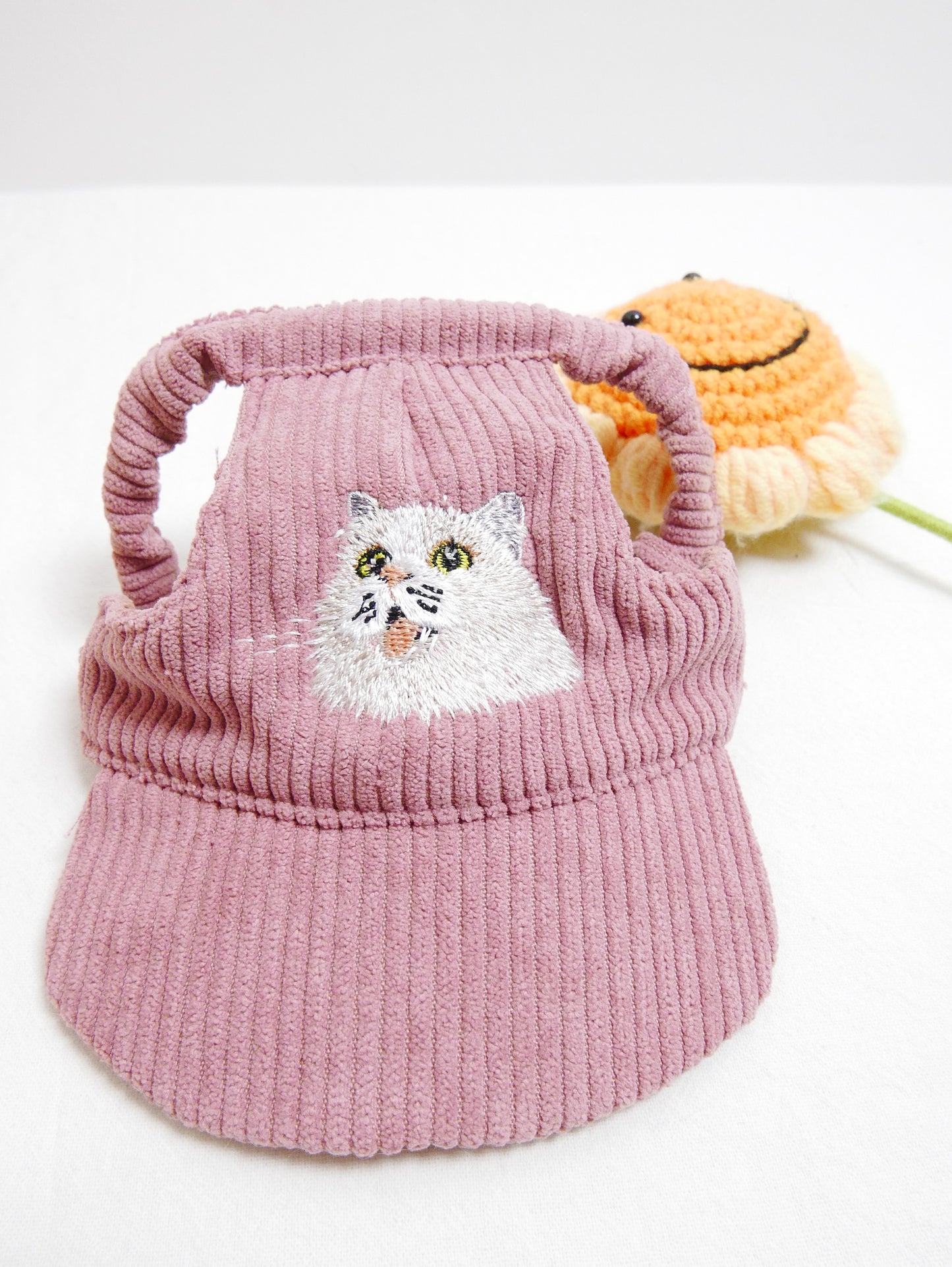 （毛孩用）客製化寵物刺繡燈芯絨帽