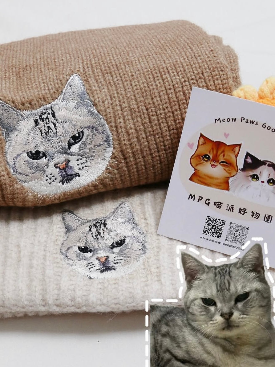 客製化寵物刺繡圍巾