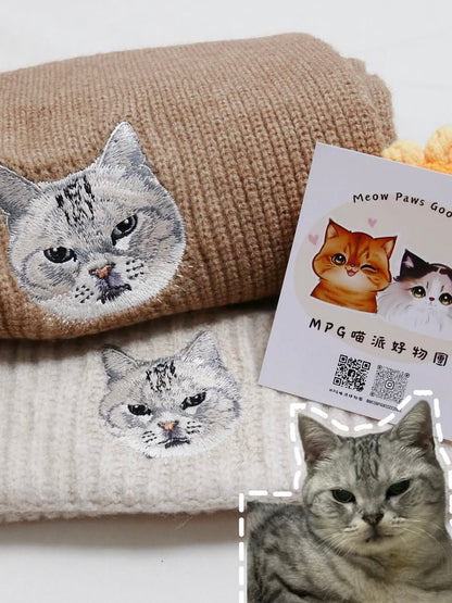 客製化寵物刺繡圍巾