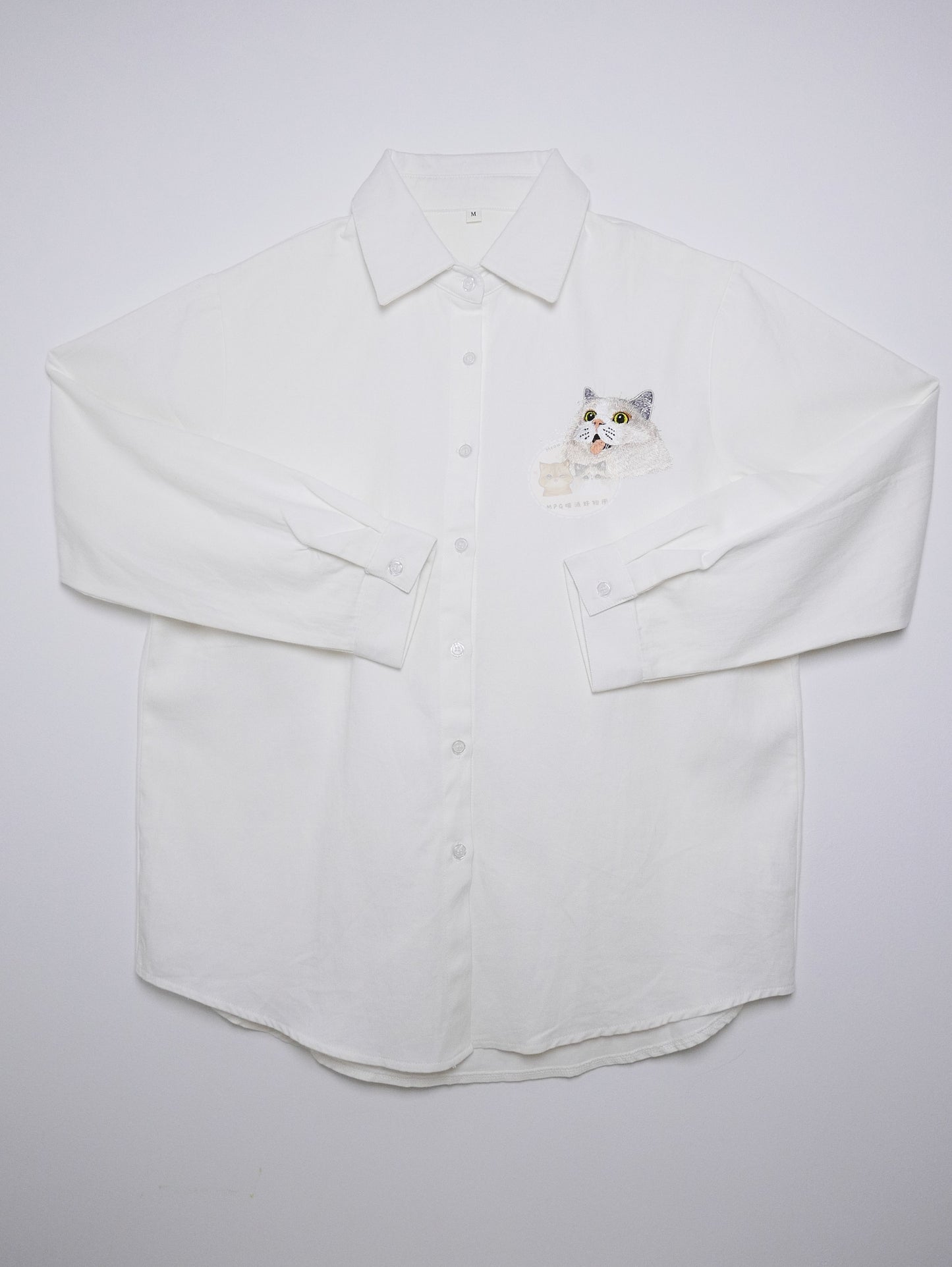 客製化寵物刺繡襯衫（長袖）