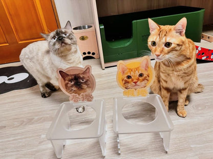 客製化寵物壓克力碗架套組霧面款