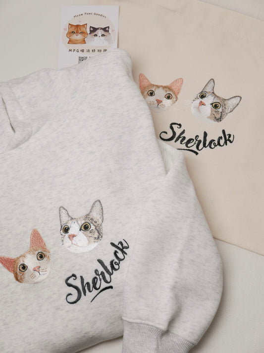 客製化毛孩刺綉大學帽T