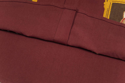 美式復古撞色可愛小貓刺繡短袖襯衫