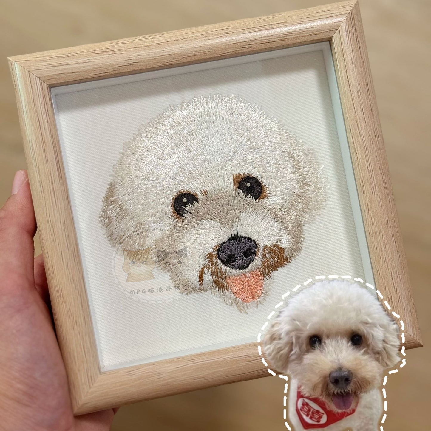 客製化毛孩刺繡相框