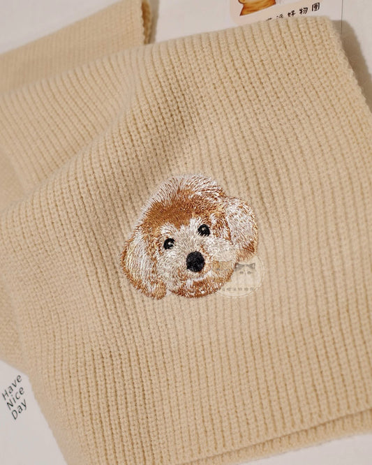 客製化寵物刺繡圍巾