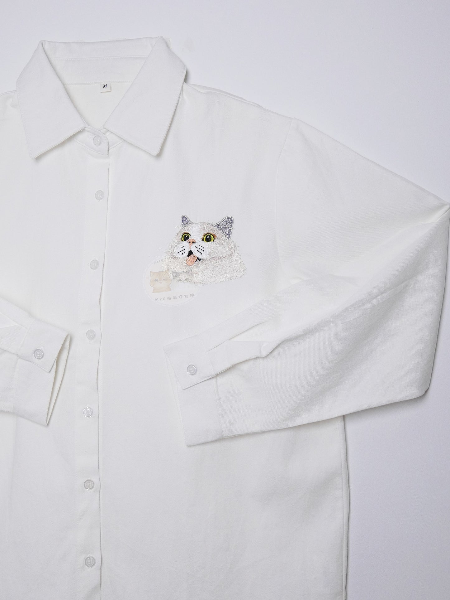 客製化寵物刺繡襯衫（長袖）