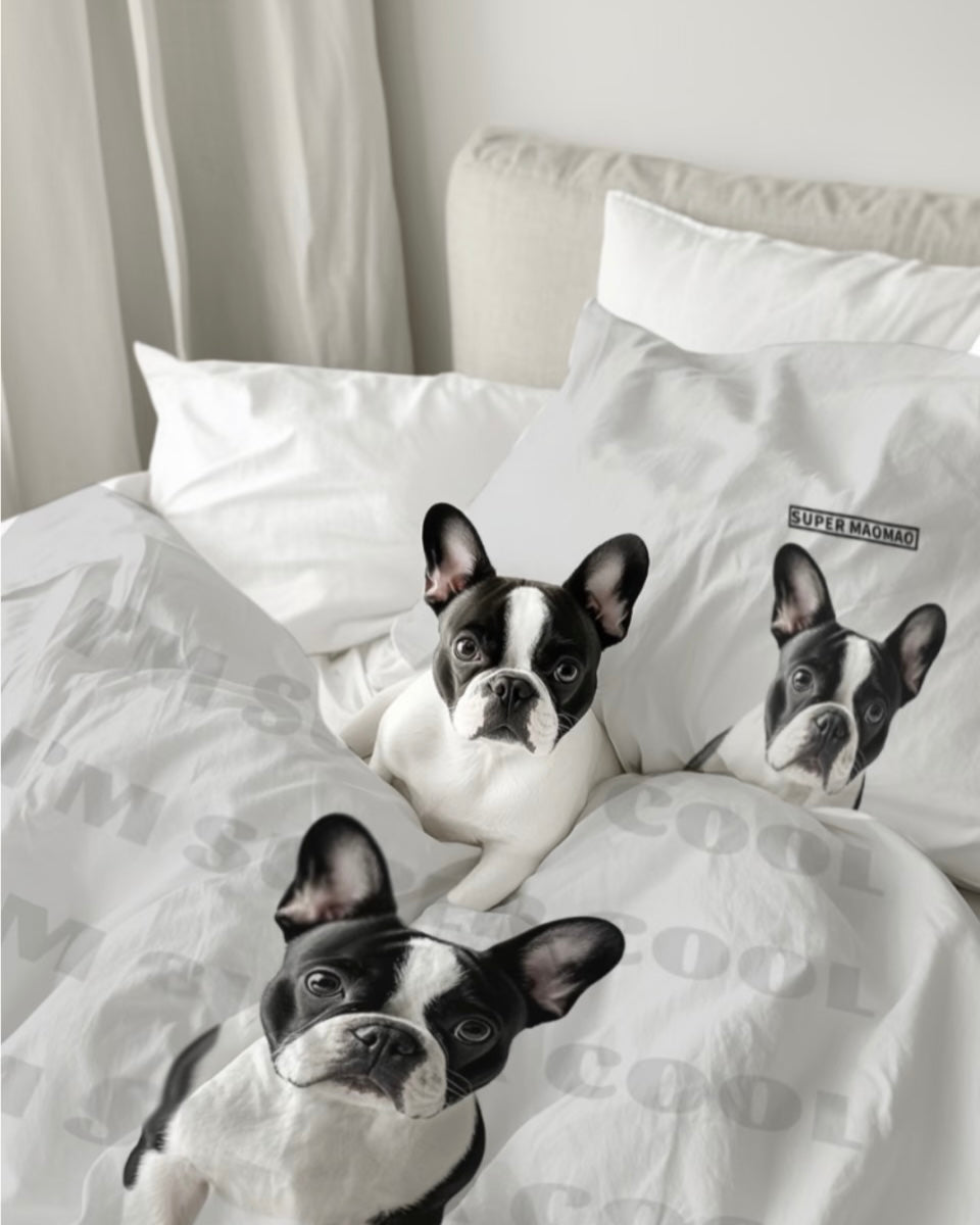 客製化寵物圖案被套枕套（三件套）