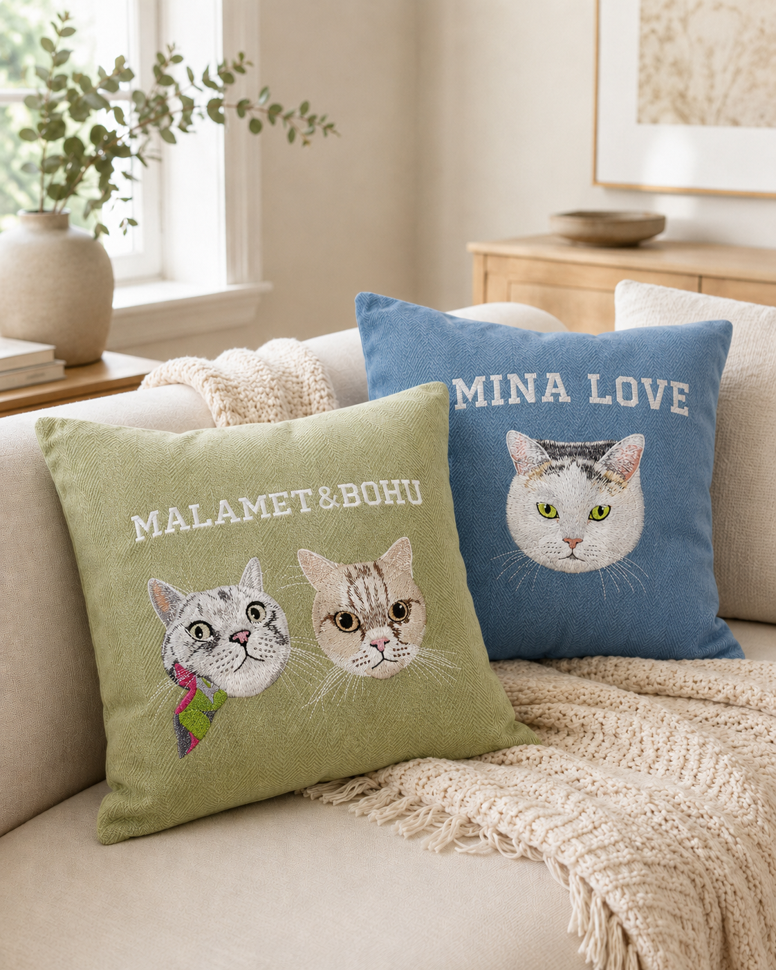 客製化寵物刺繡抱枕