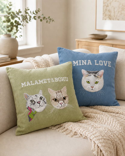 客製化寵物刺繡抱枕