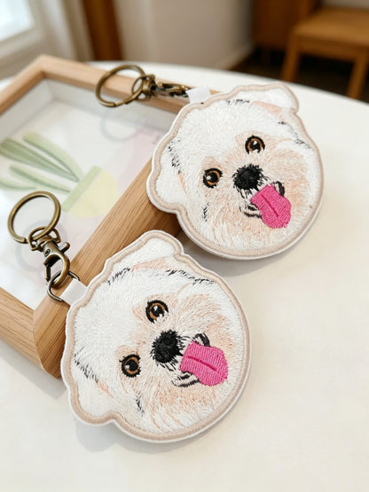 客製化寵物刺繡鑰匙圈