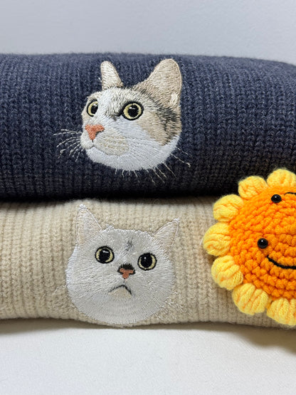 客製化寵物刺繡圍巾