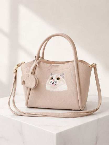 客製化寵物刺繡菜籃子皮包