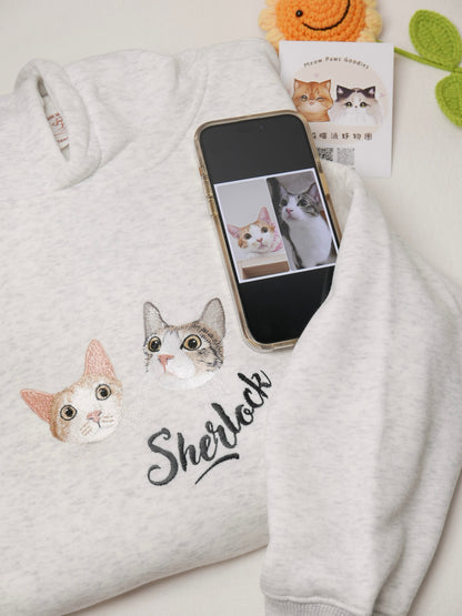 客製化毛孩刺綉大學帽T