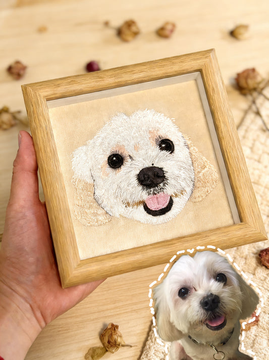 客製化毛孩刺繡相框