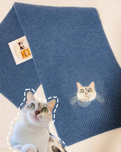 客製化寵物刺繡圍巾