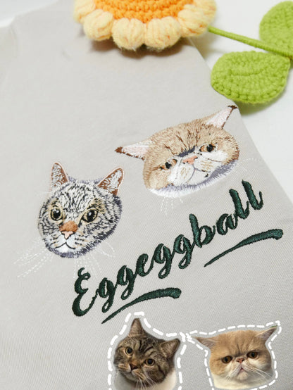 客製化毛孩刺繡大學T