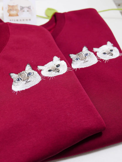 客製化毛孩刺繡大學T