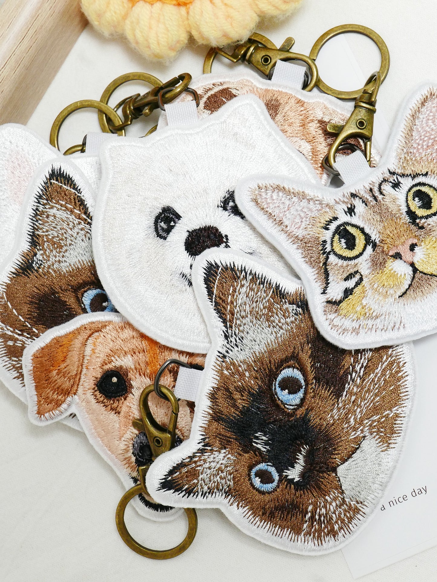 客製化寵物刺繡鑰匙圈