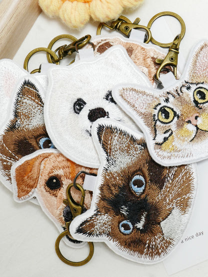 客製化寵物刺繡鑰匙圈