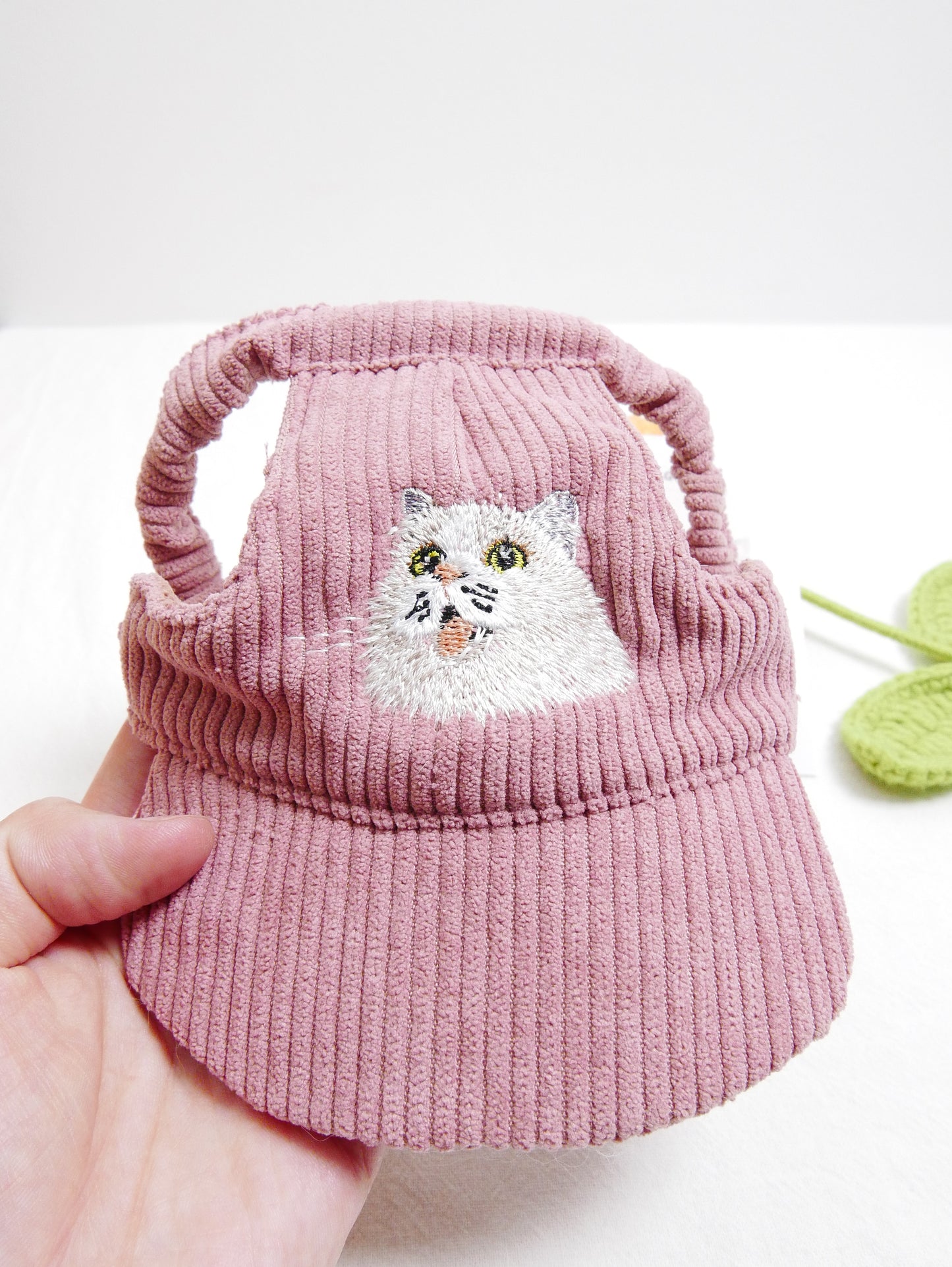 （毛孩用）客製化寵物刺繡燈芯絨帽
