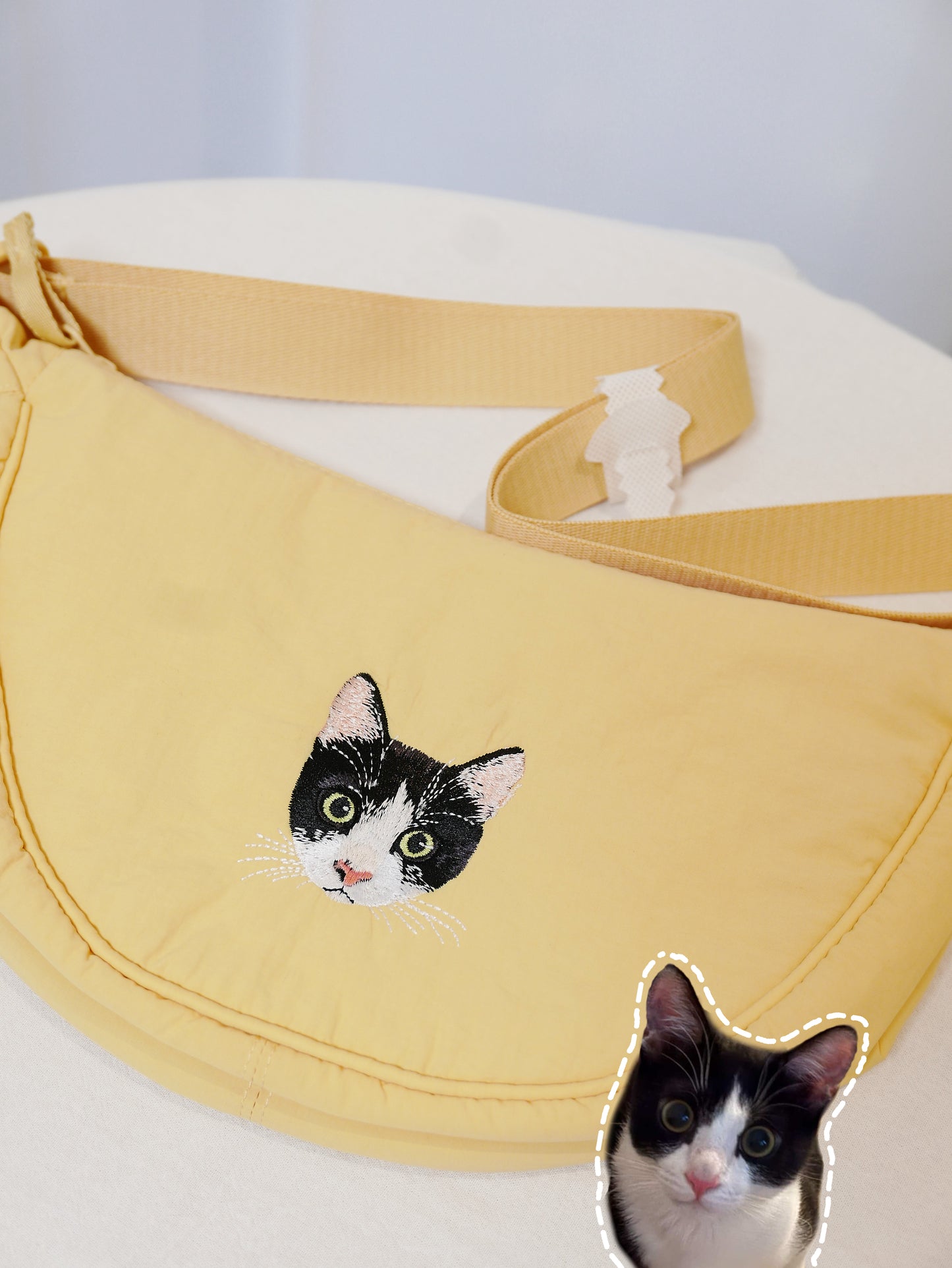 客製化寵物刺繡餃子包