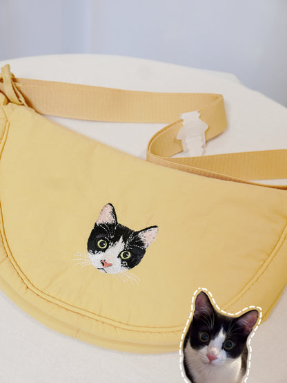 客製化寵物刺繡餃子包