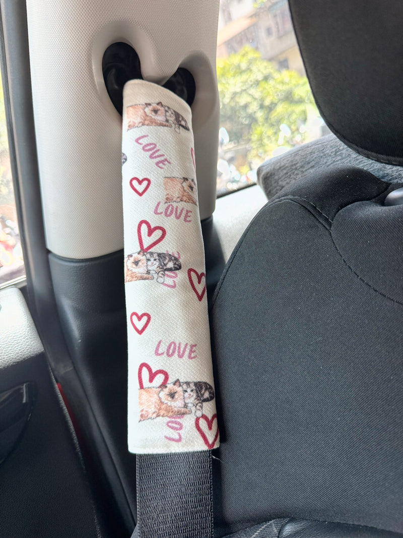 客製汽車安全帶護肩｜可印小孩、狗狗、貓咪照片 情境圖