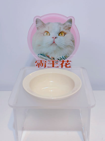 客製化寵物壓克力碗架套組霧面款